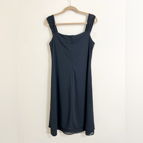 DE LARU BY SHEILA YEN Juniors Cinch Midi Black Dress 9/10 Y2K Fairy‎ Babydoll - Picture 3 of 9